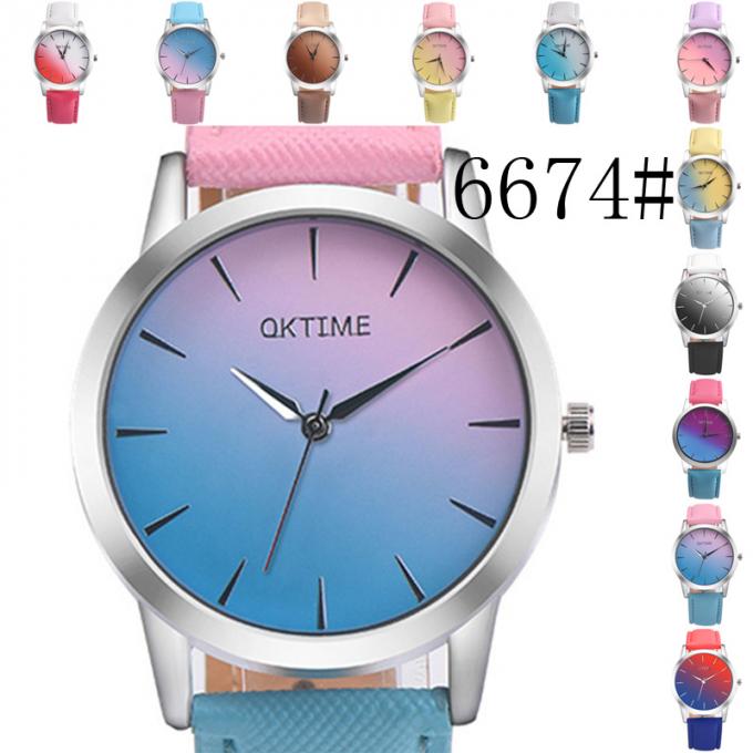 WJ-8394 New Fashion Damski zegarek ze stopu Skórzany zegarek