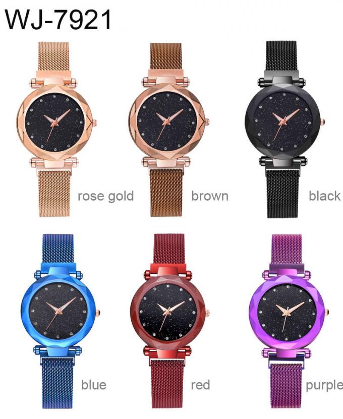 WJ-8458 New Fashion Watch Damski chiński dobrej jakości magnetyczny pasek do zegarka Zegarek ze stali nierdzewnej