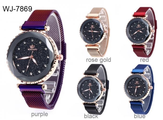 WJ-8483 Chiny Dobra jakość Star Sky Fashion Inteligentny damski zegarek magnetyczny ze stali nierdzewnej