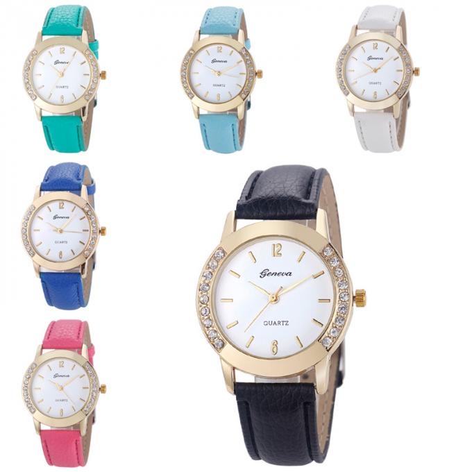 WJ-3946 Factory Direct Tanie zegarki Najlepiej sprzedające się damskie zegarki promocyjne ze skóry PU Dziewczyna HandWatch dla studentów