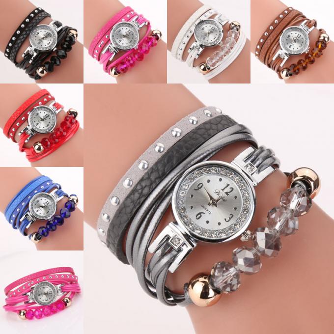 WJ-6963 China Factory Kobieta Moda Zegarek Tanie urocza bransoletka Punk Dress Lady Zegarek miękki materiałowy zegarek na rękę