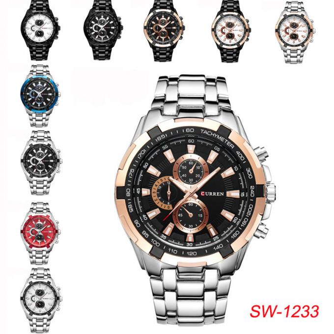 WJ-7604 MEGIR 2027 Męski kwarcowy zegarek ze stali nierdzewnej Automatyczna data Mała trzy meedowa Moda Męski zegarek na rękę