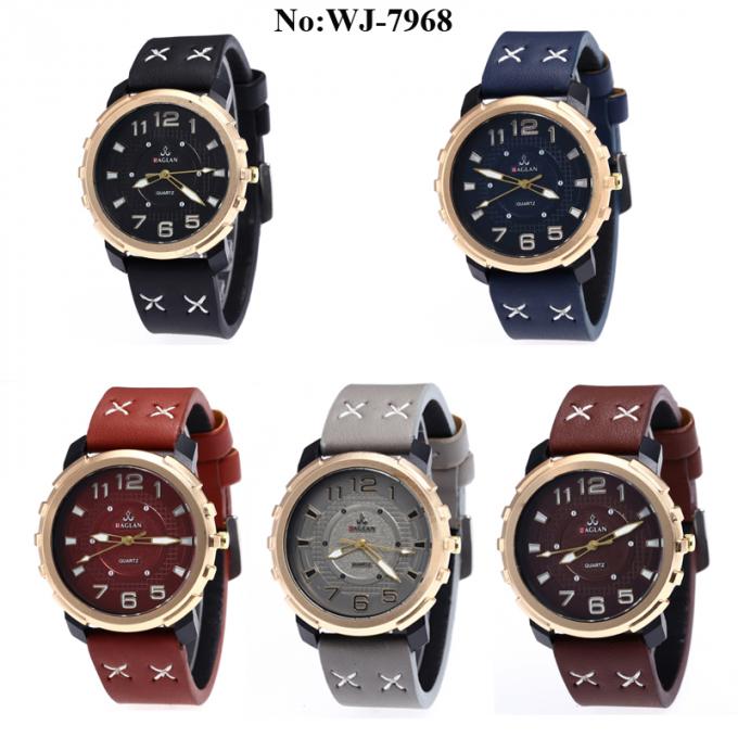 WJ-7985 Nowy, męski kwarcowy zegarek na rękę ze skóry