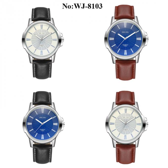 WJ-7967 Hot Sprzedaż Zegarki Mężczyźni Moda na rękę Skórzany męski analogowy zegarek