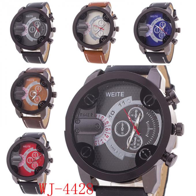 WJ-7126 Chiny Wal-Joy oglądać fabrykę gorąca sprzedaży skórzane męskie zegarki na rękę duża twarz proste dorywczo zegarki na rękę