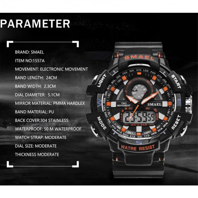 WJ-7398 Moda Najnowsza konstrukcja SMAEL Mężczyźni Zegarki Big Face Marka Cyfrowe zegarki na rękę Dorywczo Niska cena Silikonowe zegarki ręczne